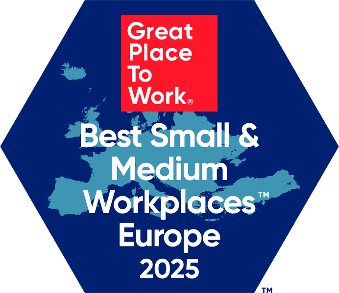 Great Place To Work Best Small & Medium Workplaces in Europe -sertifioitu yritys