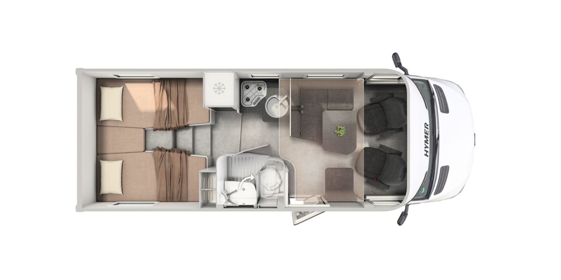 Hymer GT-S 600 417 CDI 170hv ** HETI TOIMITUKSEEN, UUTUUS MALLI, ERILLISVUODE, STONE GREY ULKOVÄRI, TRUMA-DIESEL ***, kuva 22