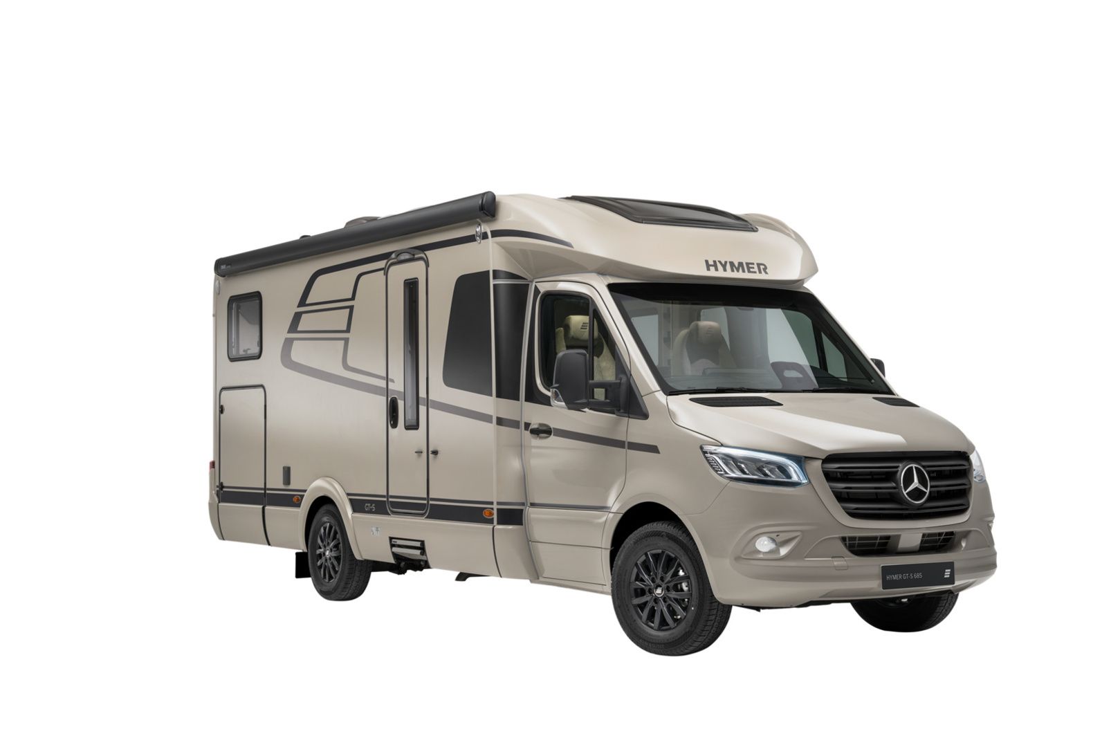 Hymer GT-S 685 417 CDI 170hv ** TULOSSA PIAN, UUTUUS MALLI, ERILLISVUODE, STONEGREY ULKOVÄRI, TRUMA-DIESEL **, kuva 1