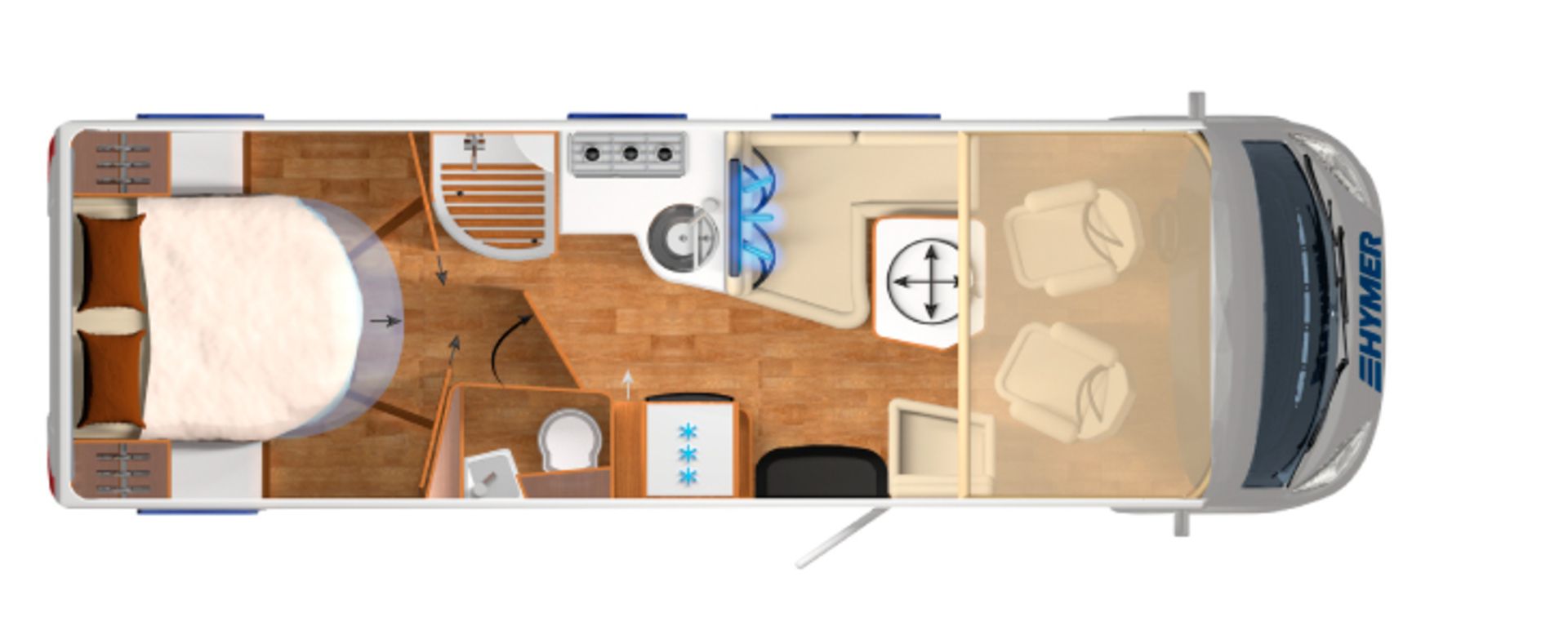Hymer MasterLine I 790 417 CDI 170hv ** HYDR TUKIJALAT, ALDE-TALVIPAKETTI, SAAREKEVUODE, AJ. VAIN 5 TKM **, kuva 50
